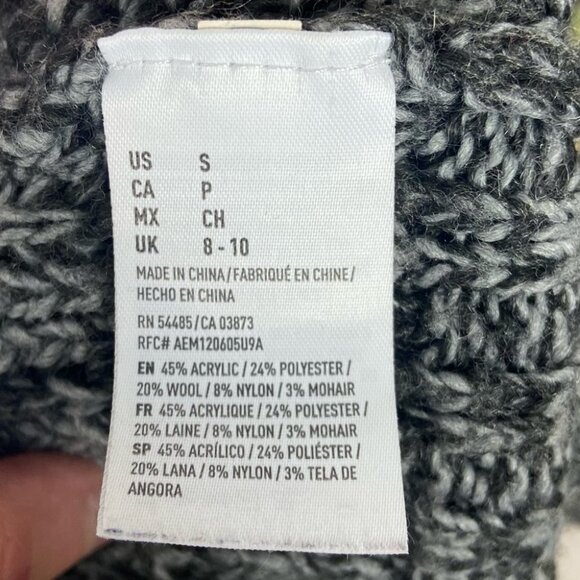 American Eagle Mohair Wool Fair Isle Sweater Knit Boho Womens Size Small Y2K‎ - Picture 8 of 13